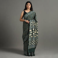 block printed saree