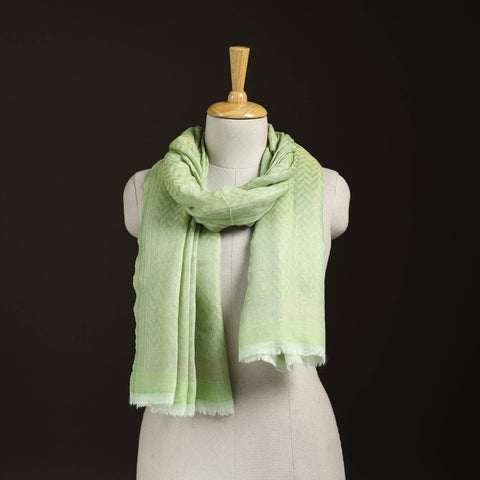 Zari Chevron Pattern Fine Wool Stole for Women 30