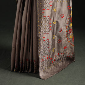 Hand Embroidered Silk Saree 44