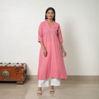 Pure Cotton Straight Jacquard Kurta 07