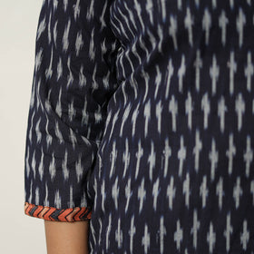 Buy Blue Handloom Cotton Pochampally Ikat Kurta Set Online