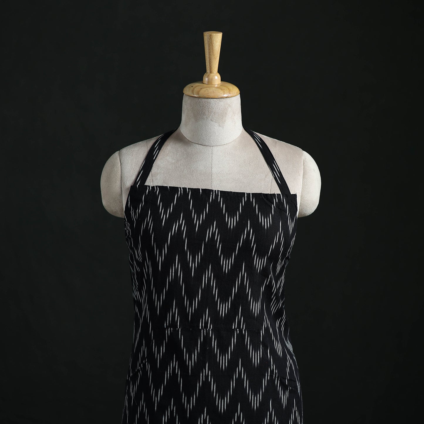 Pochampally Ikat Weave Cotton Apron with Pocket 19