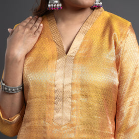  Traditional Maheshwari Tissue Zari Work Cotton Handloom Kurta with Dupatta Set 