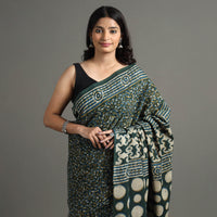 block printed saree