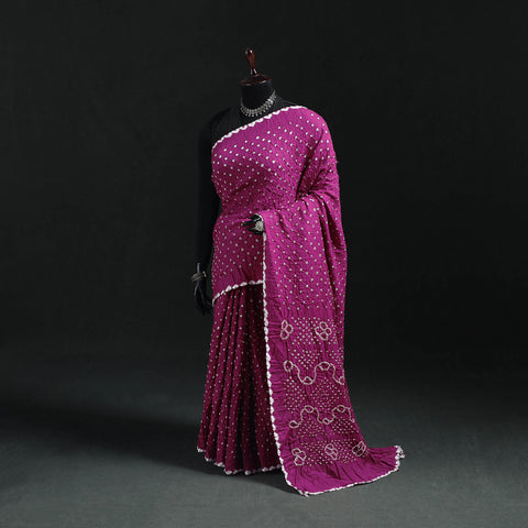 Kutch Bandhani Tie-Dye Cotton Saree 21