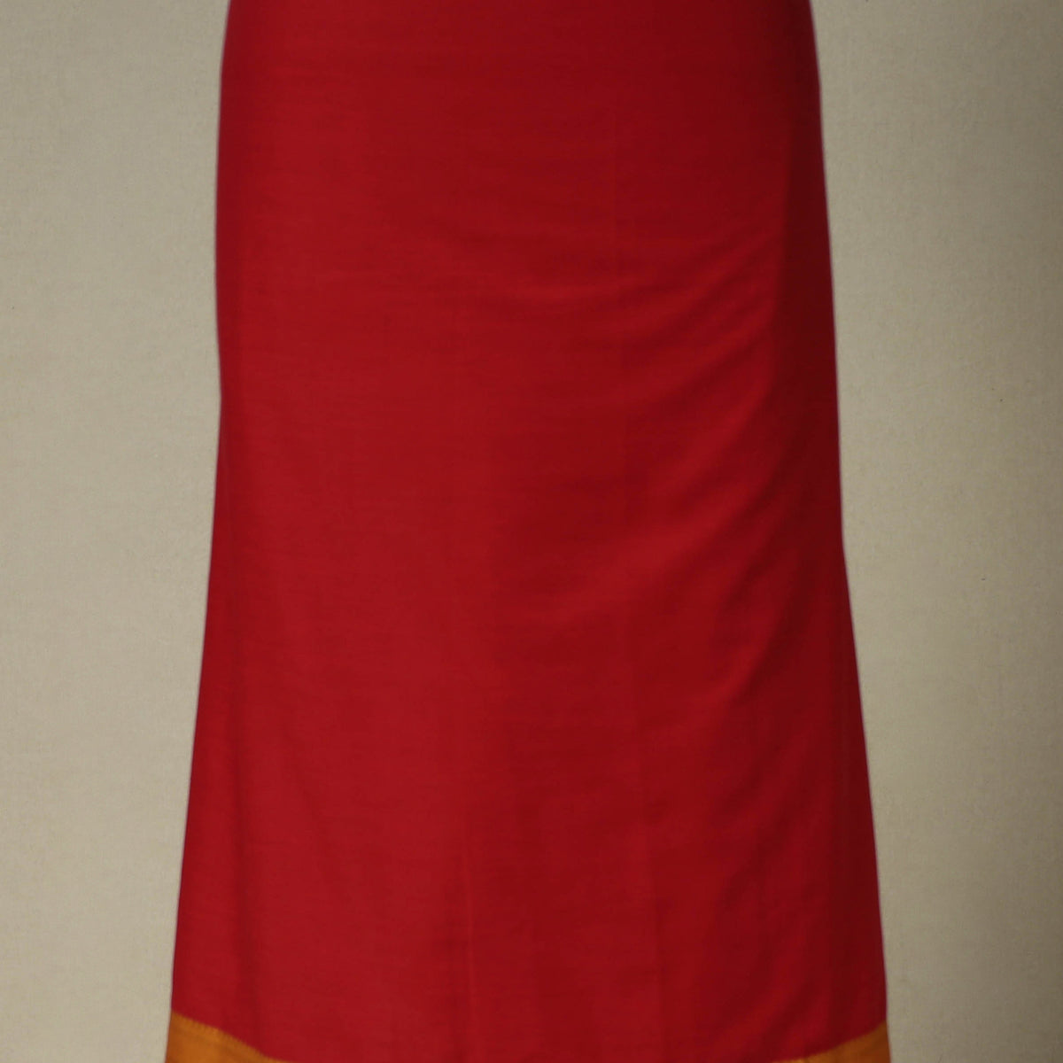 Red 3pc Cotton Unstitched Dharwad Dress Material
