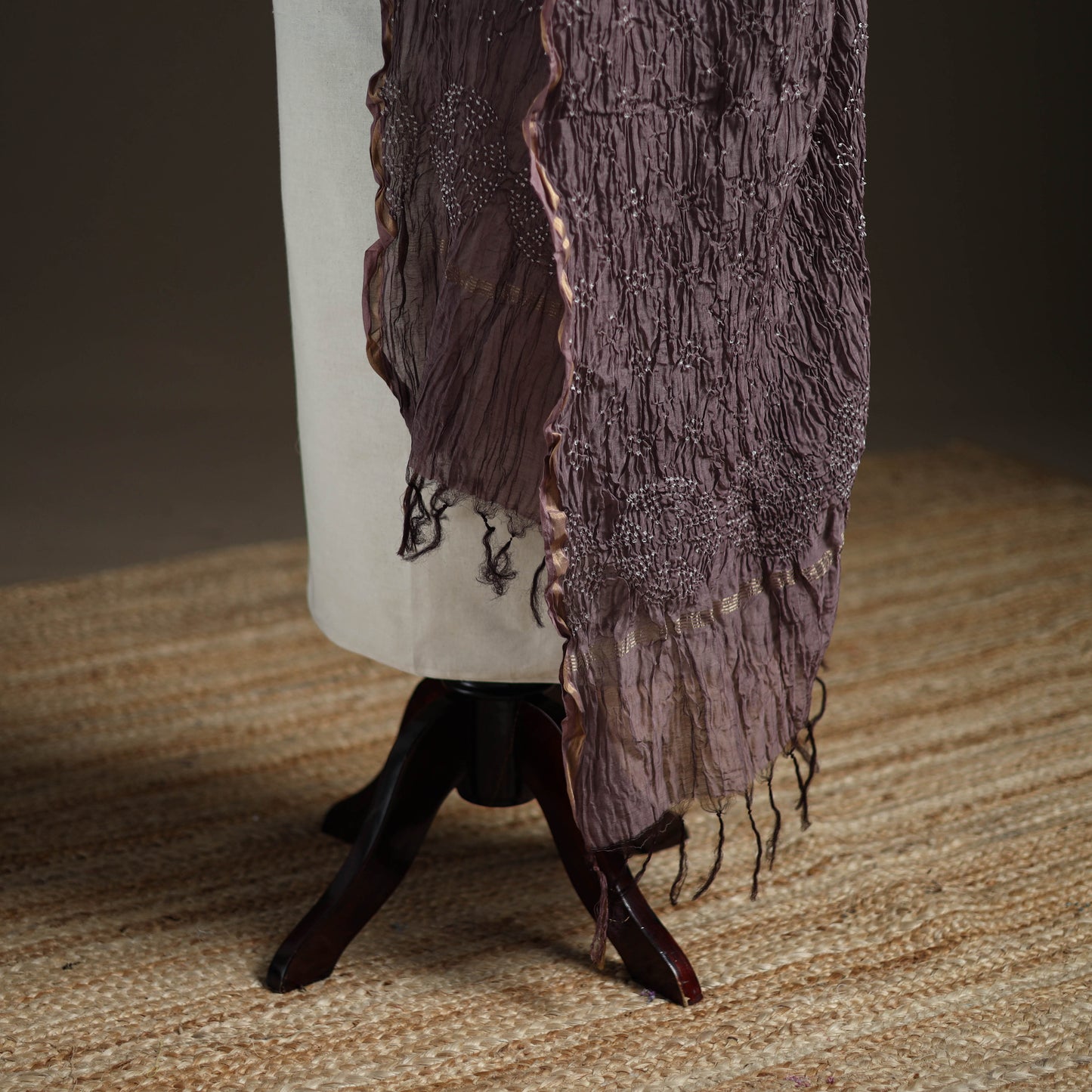 Kutch Bandhani Dupatta in Chanderi Silk 13