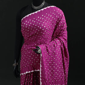 Kutch Bandhani Tie-Dye Cotton Saree 21