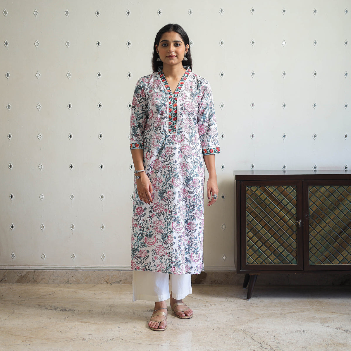 Sanganeri print Kurta