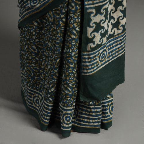 block printed saree