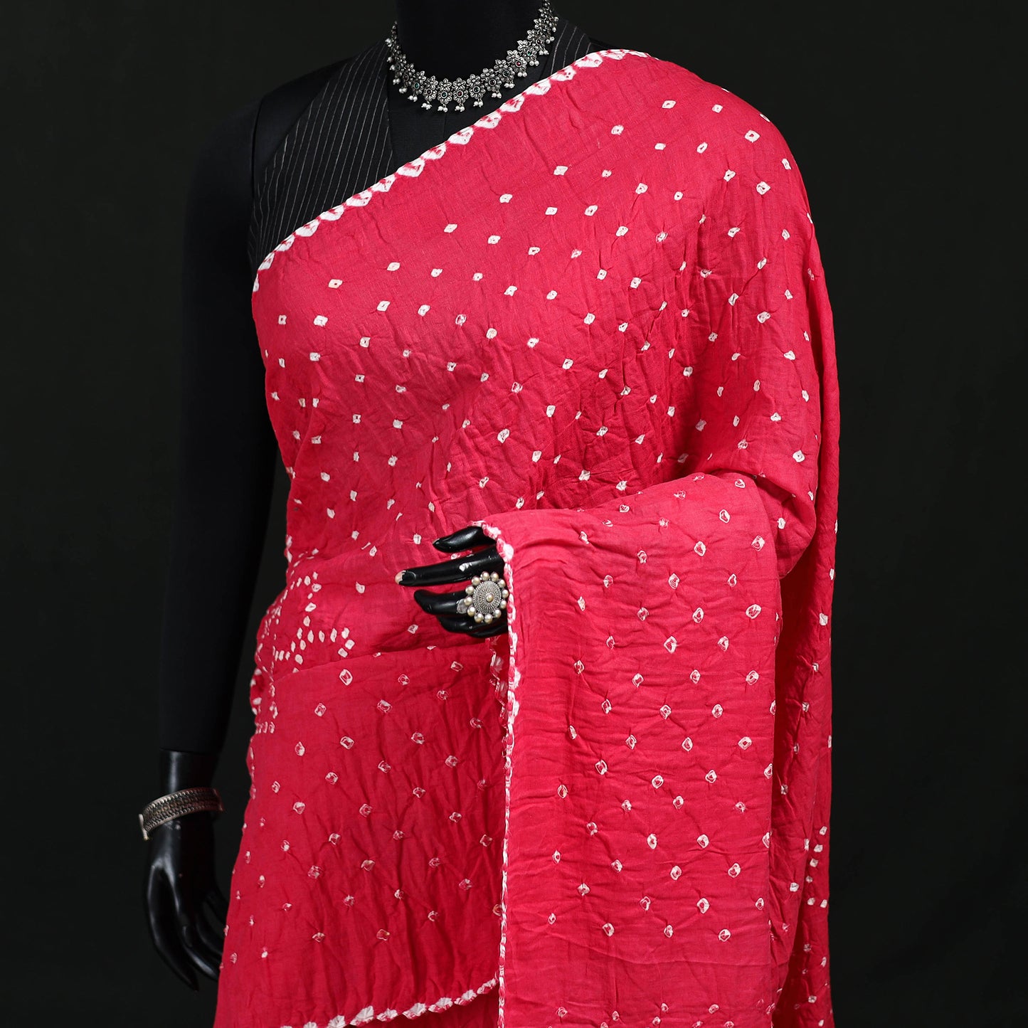 Kutch Bandhani Tie-Dye Cotton Saree 107