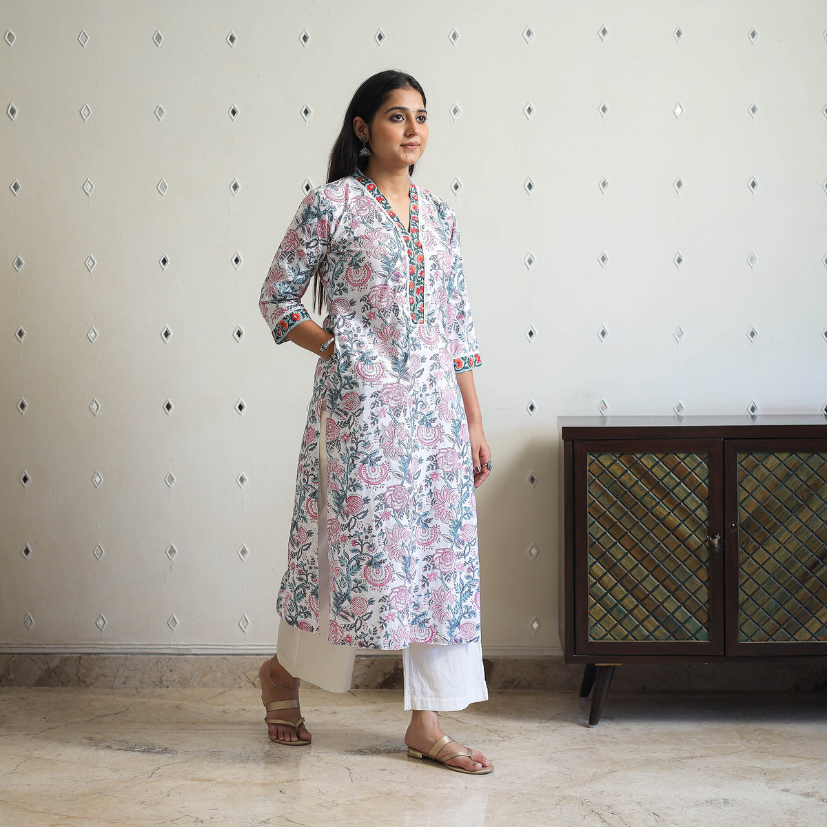 Sanganeri print Kurta