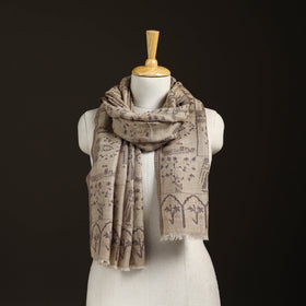 Kani Weave Zari Jaal Fine Wool Stole for Women 34