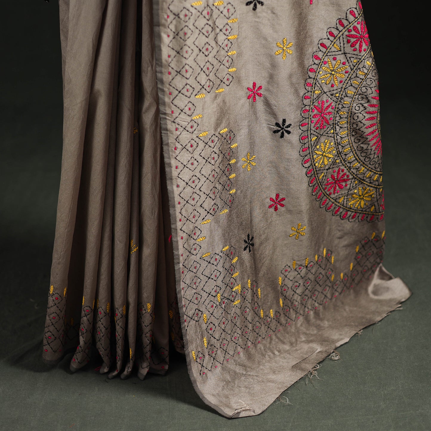 Hand Embroidered Silk Saree 45