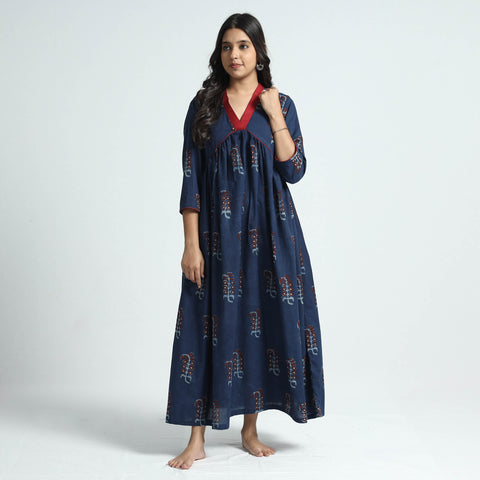 block printed cotton dress