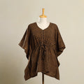 Brown - Bagh Mosaic Fusion Cotton Kaftan (Short) 13