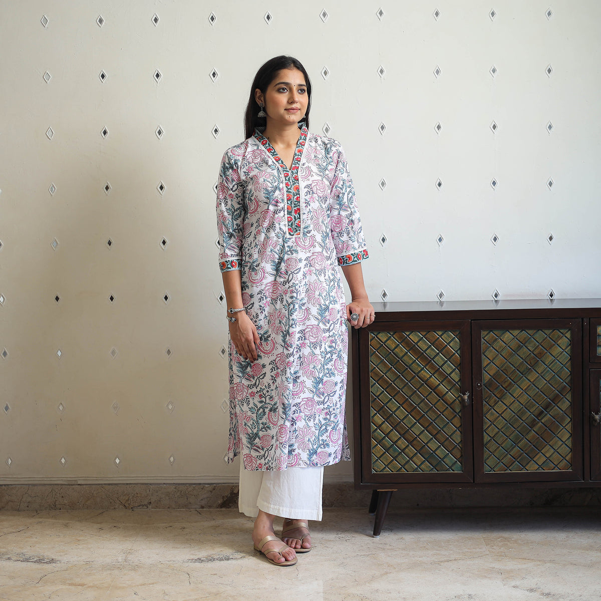 Sanganeri print Kurta