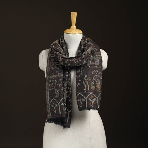 Kani Weave Zari Jaal Fine Wool Stole for Women 37