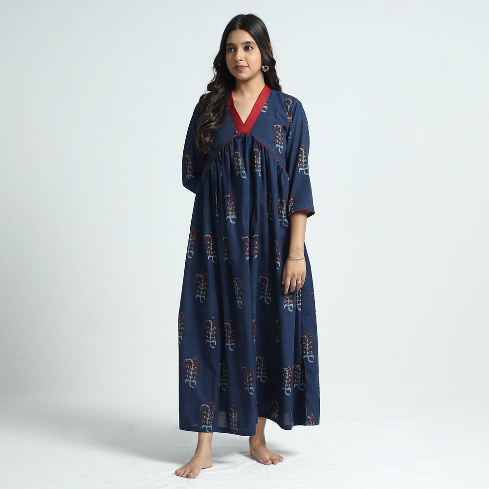 block printed cotton dress