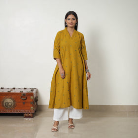 Buy Pure Cotton Straight Jacquard Kurta Online in India