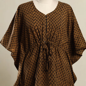 Brown - Bagh Mosaic Fusion Cotton Kaftan (Short) 13