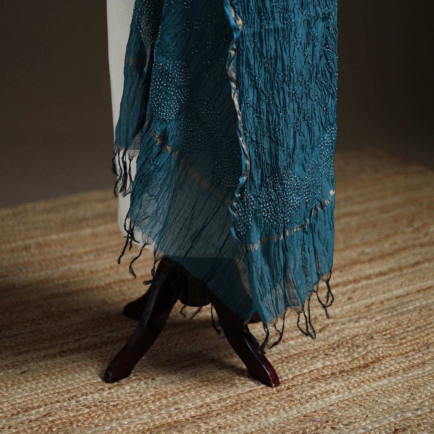Kutch Bandhani Dupatta in Chanderi Silk 14