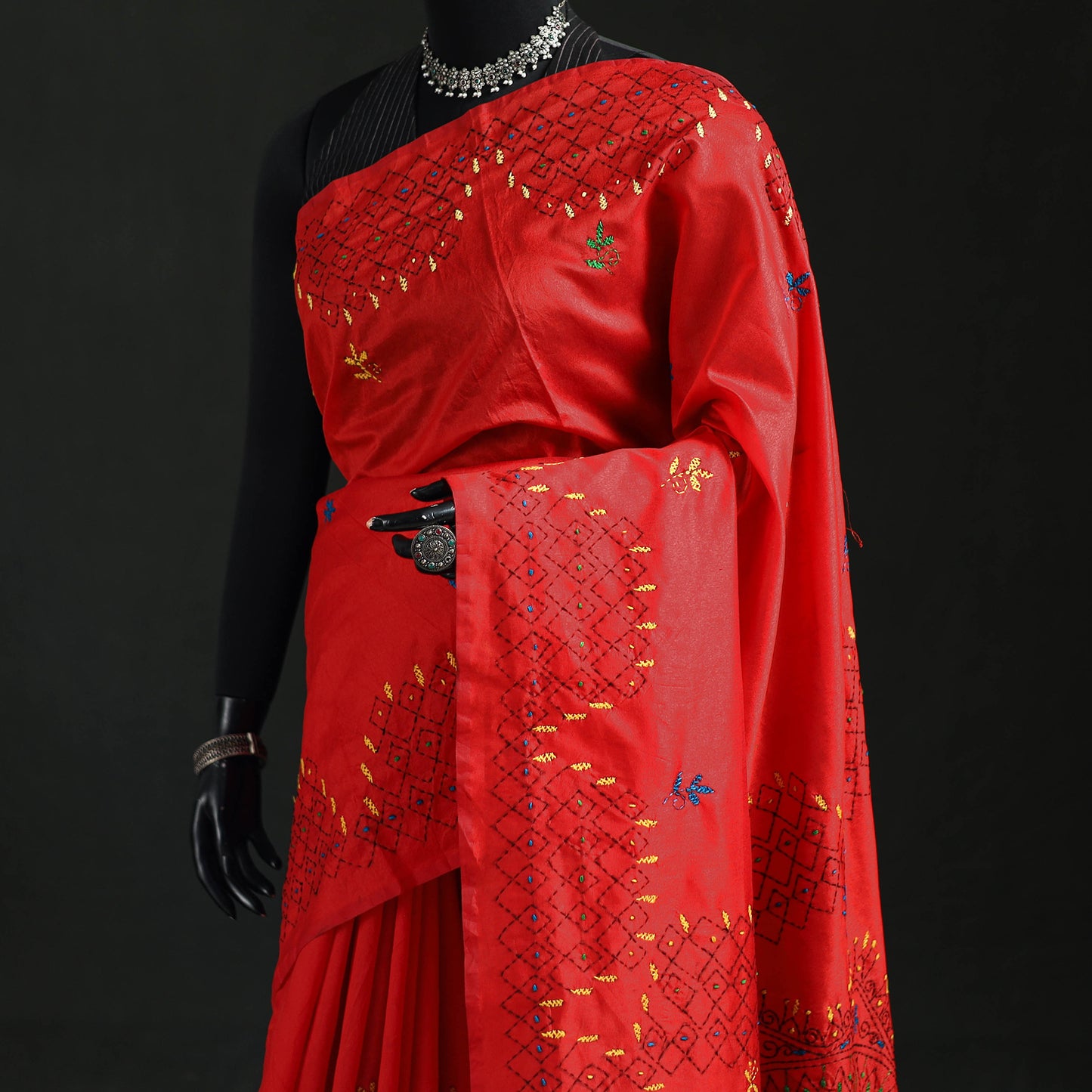 Hand Embroidered Silk Saree 46