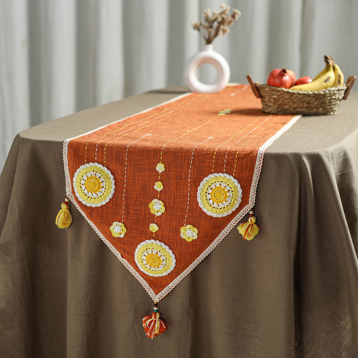 Tribal Hand Embroidered Table Runner by Kamli 20