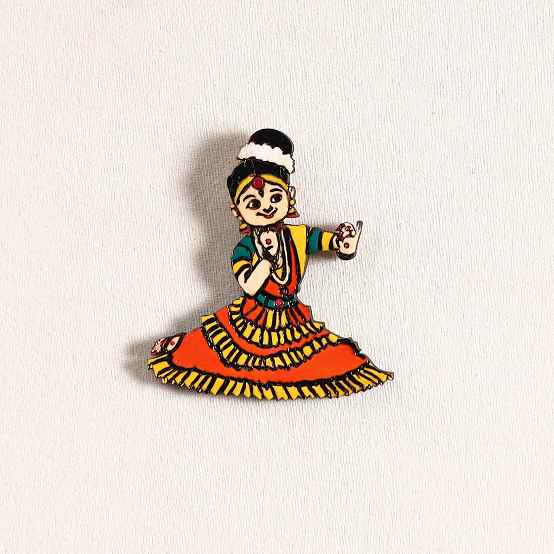 Handpainted Dancing Doll Fridge Magnet 09