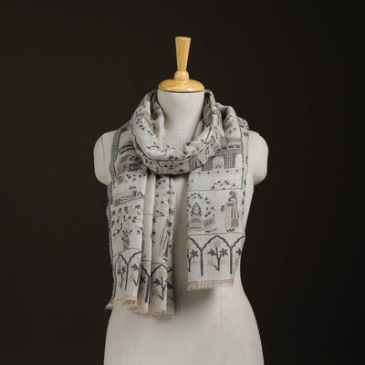 Kani Weave Zari Jaal Fine Wool Stole for Women 39
