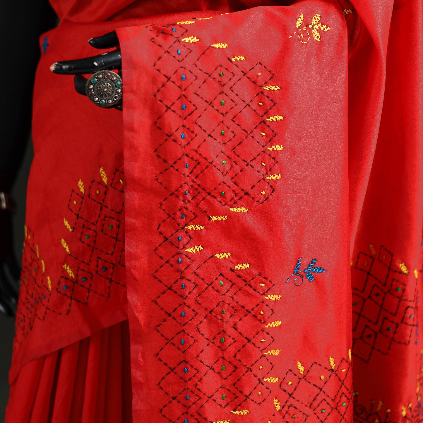Hand Embroidered Silk Saree 46