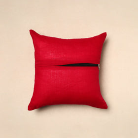 Shop Red Patchwork Kanchipuram Cushion Covers 