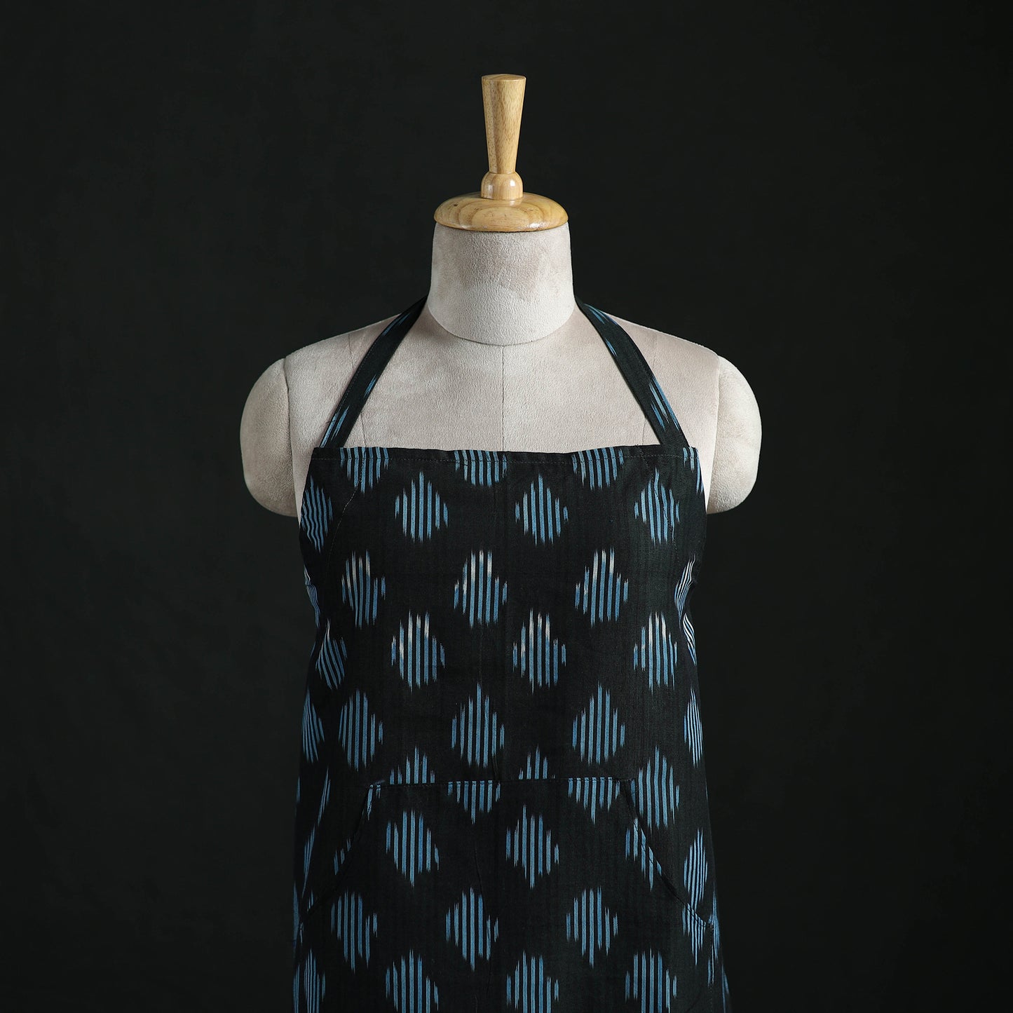 Pochampally Ikat Weave Cotton Apron with Pocket 21