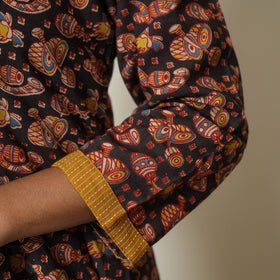 Buy Kalamkari Printed Cotton A-Line Kurta For Women