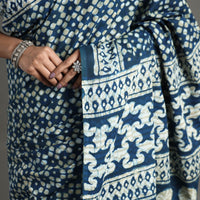 block printed saree