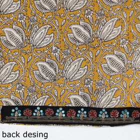 Yellow - zardozi hand embroidered kalamkari cotton blouse