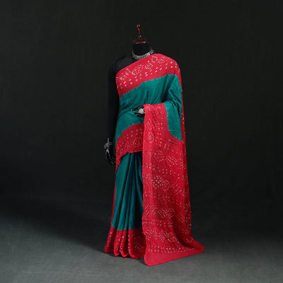 Kutch Bandhani Tie-Dye Cotton Saree 01