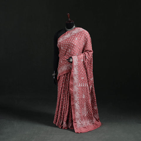Kutch Bandhani Tie-Dye Cotton Saree 12