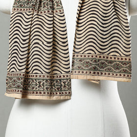Pedana Block Print Natural Dyed Cotton Kalamkari Stole