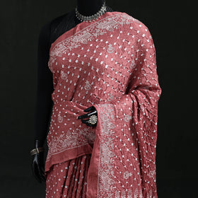 Kutch Bandhani Tie-Dye Cotton Saree 12