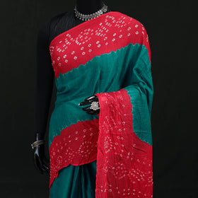 Kutch Bandhani Tie-Dye Cotton Saree 01