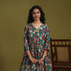 Kalamkari Printed Cotton 2pc Kurta Set for women 10