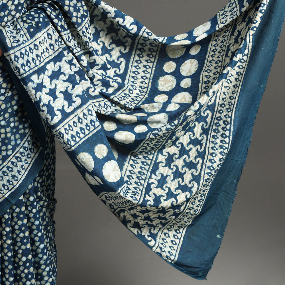 block printed saree