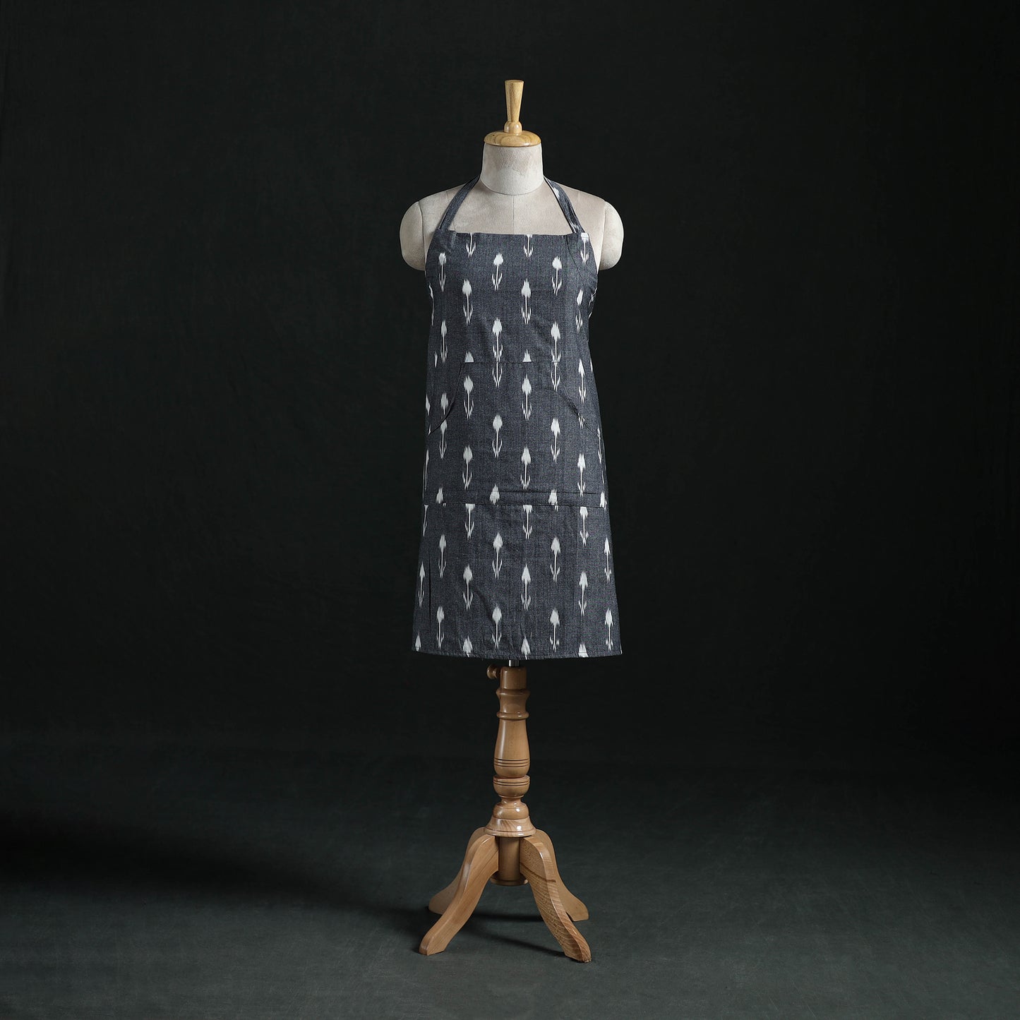 Pochampally Ikat Weave Cotton Apron with Pocket 22