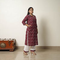 Handloom Cotton Pochampally Ikat Kurta Set 10