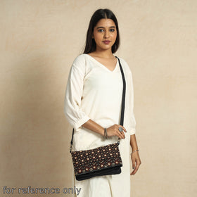 Multicolor - Kutch Jat Hand Embroidery Linen Folded Sling Bag