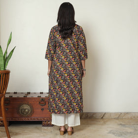 Buy Kalamkari Printed Cotton Straight Kurta For Women