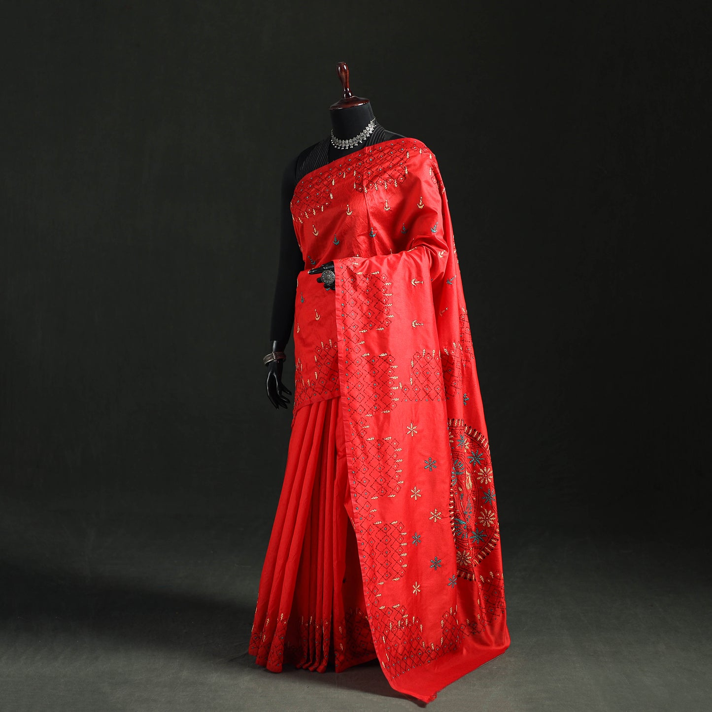 Hand Embroidered Silk Saree 48