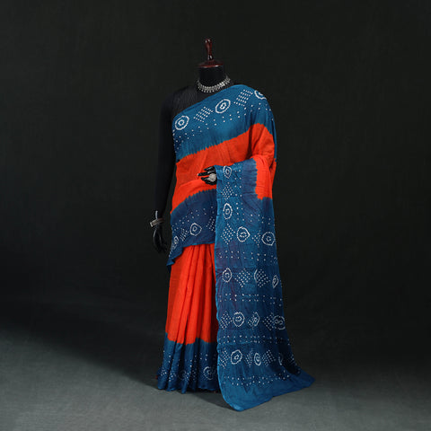 Kutch Bandhani Tie-Dye Cotton Saree 02