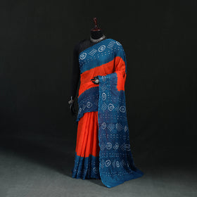 Kutch Bandhani Tie-Dye Cotton Saree 02